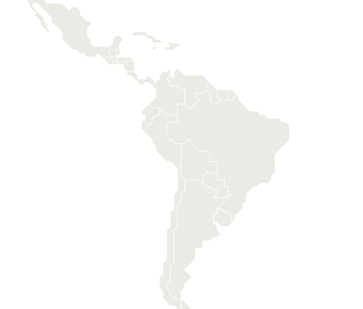 Map of south america